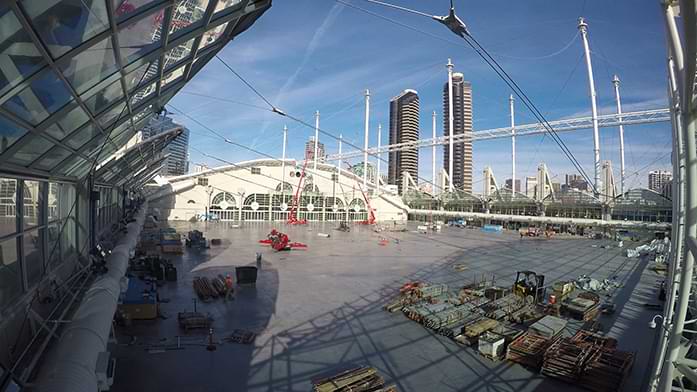 Watch Six Months of Sails Pavilion Renovation in Five Minutes